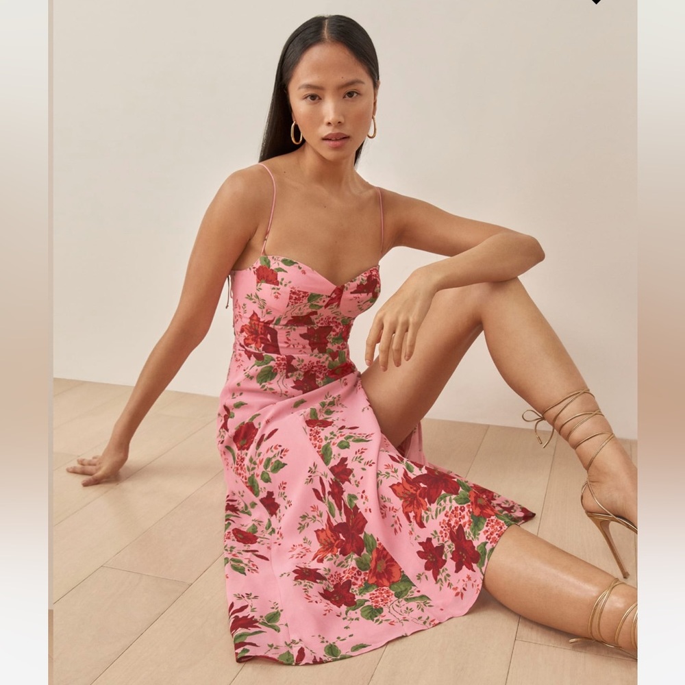 Reformation VALERIA JULIETTE MIDI DRESS Size 6